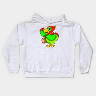 Parrot with Purse Kids Hoodie